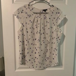 Printed White Blouse